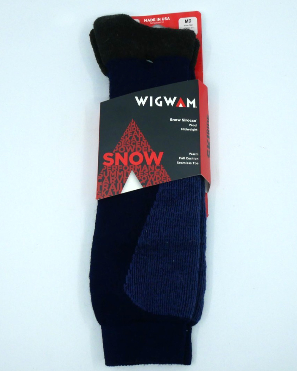 Wigwam Snow Sirocco Ski and Snowboard Socks Brand New Size Medium Navy